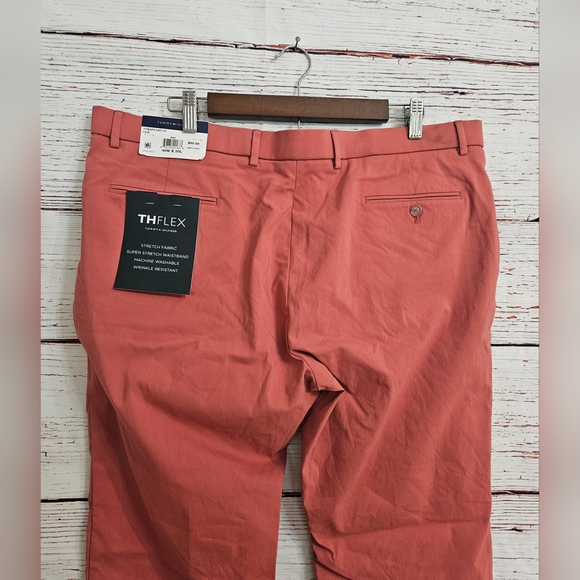 NWT Tommy Hilfinger Red Men's Modern-Fit Tb Flex Stretch Pants Size 40W X 30L - Picture 5 of 13